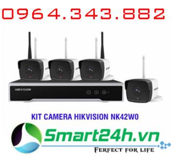 Bộ Kit 4 Camera IP Wifi 2MP HIKVISION NK42W0